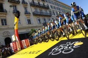 L'équipe Oreca-GreenEdge au départ. © Presse Sport pour ASO