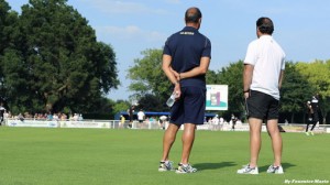 Credit Mario Fournier - Regard de Stephane Moulin et Michel der zakarian lors du dernier Angers Nantes