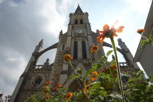 Credit AFP/ Damien Meyer L'église de Sainte-Gemmes-d'Andigné, près d'Angers, le 8 août 2013