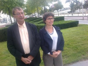 Dominique Damblé et Bernadette Caillard-Humeau à Angers