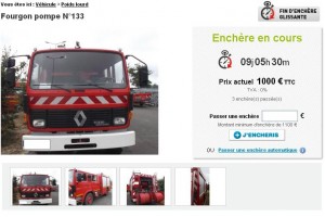 DR - Le SDIS de Maine-et-Loire met en vente un camion de pompier sur Internet.