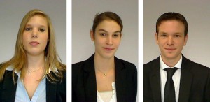 Noémie Ott, Sandra Galopin et Jérémy Rabes, les 3 représentants du CFA Centre Pierre Cointreau d’Angers.