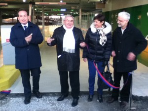 Frédéric Béatse, Jean-Claude Antonini et les architectes inaugurent le parking Saint Laud II