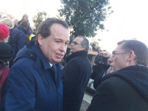 Replantation ce matin de l'arbre de la laïcité par le Maire d'Angers, Frédéric Béatse