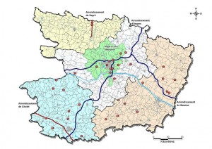 Credit Préfecture de Maine-et-Loire / Carte des accidents mortels en 2013 dans le Maine-et-Loire