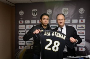 Credit Angers SCO /Yan Luat. Mohamed Slim Ben Othman et Le president du SCO, Said Chabane 