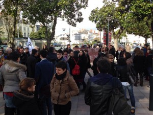 Environ 150 personnes étaient mobilisés ce matin devant l'UCO