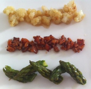 Légumes glacés (de haut en bas) à blond, à brun, à blanc