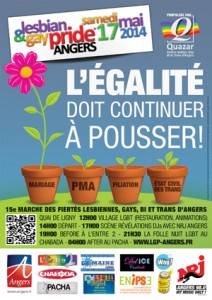 La Lesbian & Gay pride à Angers le Samedi 17 Mai