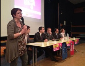 Capture FB - Dernière réunion des européennes à Angers avec Emmanuel Maurel, Gregory Blanc, Silvia Silvia Camara-Tombini, Lucas Billet, Jean-Louis Belliard et Anne Hardy