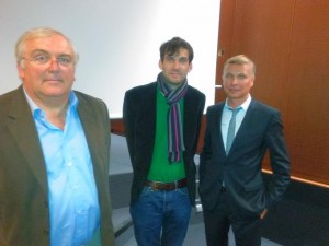 Alain Mercat, Le Dr Mickael  Dimonais et le Directeur général du CHU d'Angers, Yann Bubien