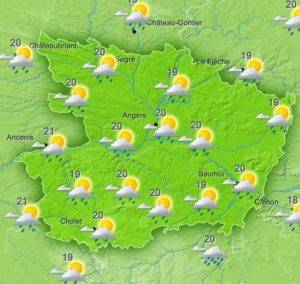 Temps sec ce jeudi 15 septembre 2016 sur le Maine-et-Loire.